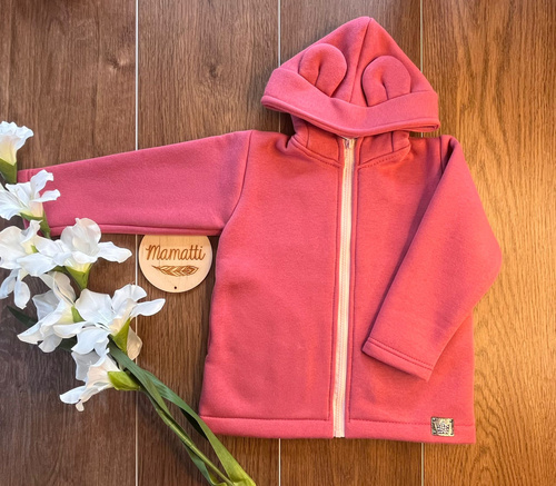 Bluza dziewczęca z kapturem na zamek BH105 malaga – Mamatti