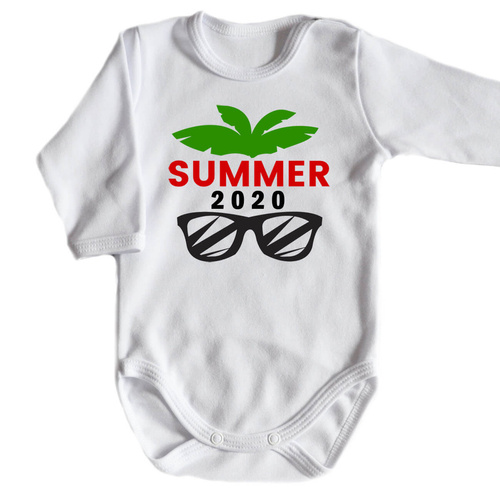 Body długi rękaw "Wakacje 2020" Moocha czarny