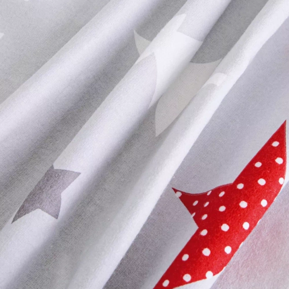 31508/1 Pościel flanelowa świąteczna gwiazdki drzewa Darymex szary