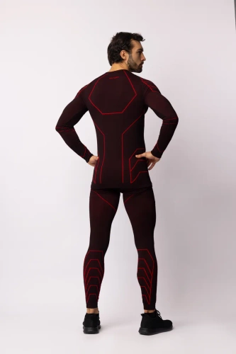 Rapid Bluzka termoaktywna męska długi rękaw Spaio black/red