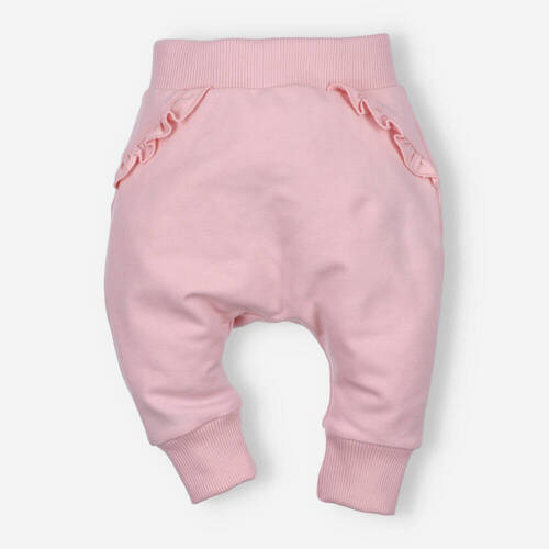 ABN-4518/PUR Spodnie dresowe z bawełny organicznej Nini pudrowy róż