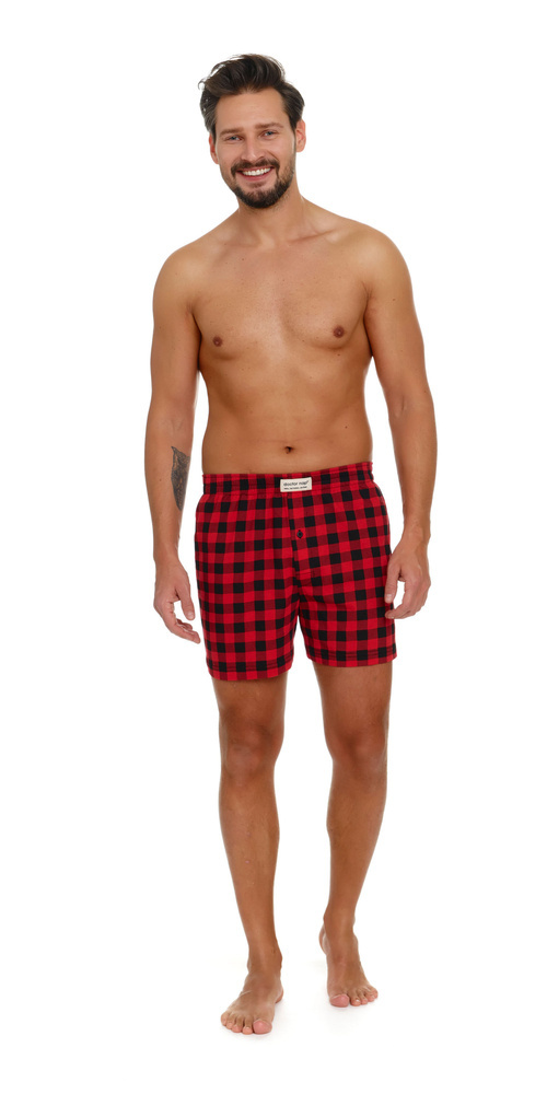 5165 bokserki męskie Doctor Nap - black red
