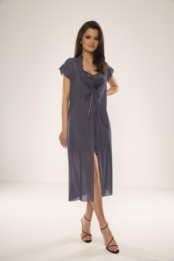 469 Alison Koszula nocna na ramiączkach Forex - szary