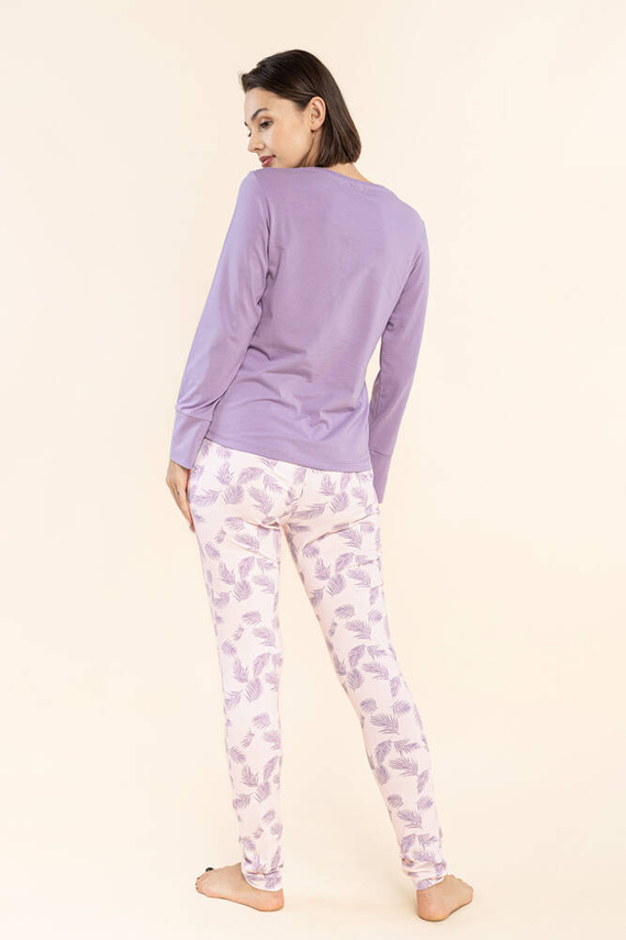 8 Palmy Piżama damska Bonamera fioletowy