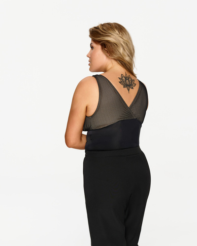 258 Body damskie Lupoline – transparentna siatka, eleganckie, wieczorowe 