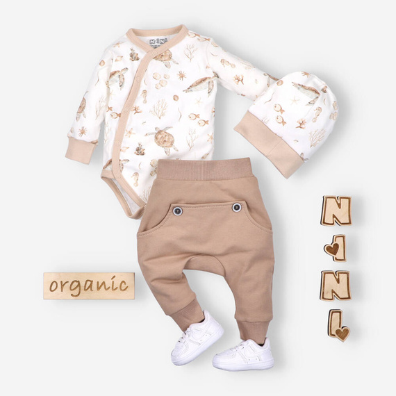 Turtles Body kopertowe z bawełny organicznej Nini druk