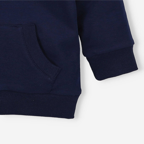 Samoloty Bluza na zamek z bawełny organicznej Nini granatowy