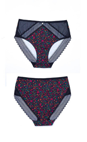 L-1573 MD Figi Damskie Lama -czarny