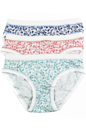 3362 MINI-5H100 3-pak  Cotonella – majtki damskie bawełniane, niski krój mini