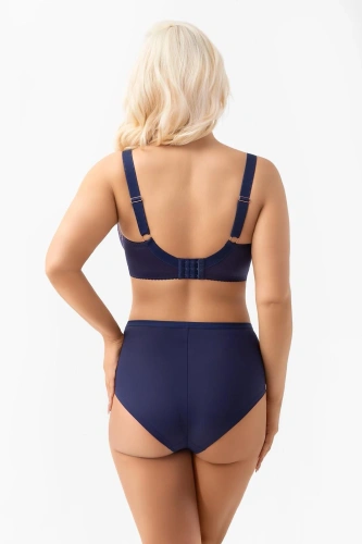 Gorsenia G024 Desire biustonosz soft granatowy na duży biust z fiszbinami