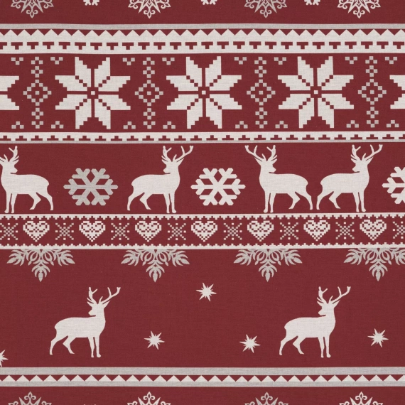 Oslo Pościel świąteczna Eurofirany czerwony – bawełna ranforce, dwustronna