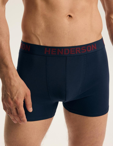 Bokserki Męskie Henderson 45486 Fawn 2-Pak Bawełniane z Szeroką Gumą Logo