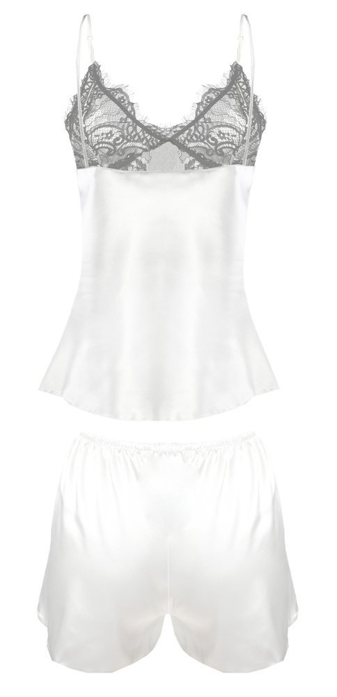 Beatrice Komplet piżama damska DKaren -jasny ecri