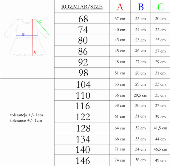 212169 Tola sukienka dziewczęca Nicol – bawełna 100%, długi rękaw, falbanki, polska produkcja