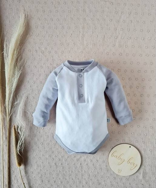 041PS Little Gentleman Body Polo Marija - szary