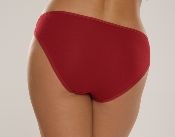 004 Limited Figi damskie De Lafense – klasyczne, niski stan, wiskoza - bordowy