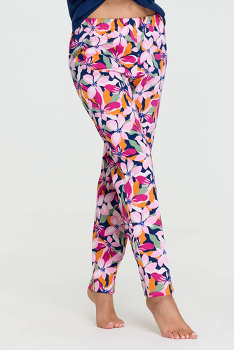 7 Piżama damska Senizo granatowy kwiaty