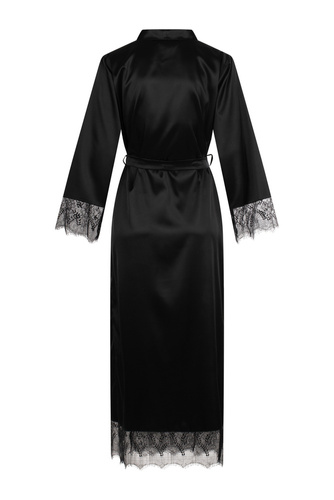 Blanka Szlafrok damski długi ByShelly - czarny