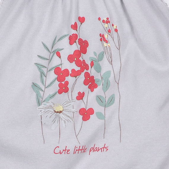 ABN-5059/JSZA Łąka Śpiochy z bawełny organicznej Nini szary