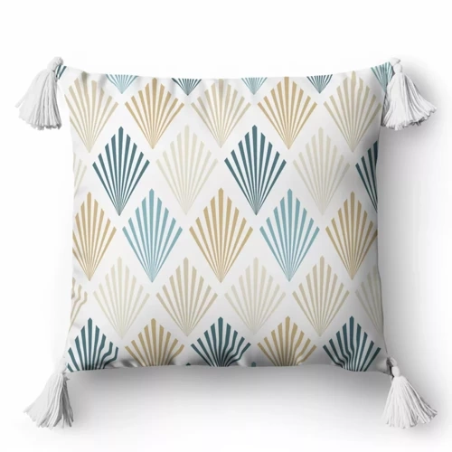 5403 A Poszewka dekoracyjna ornamenty Panama 58 Detexpol biały/beżowy/szary