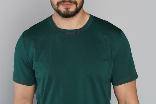 Narwik Piżama Męska krótki rękaw, długie spodnie Italian Fashion-  zielony/druk