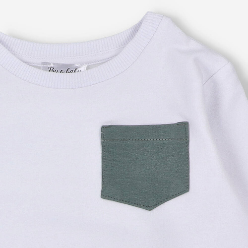 BOB-0004/086 Chłopięca bluza dresowa By o Baby biały