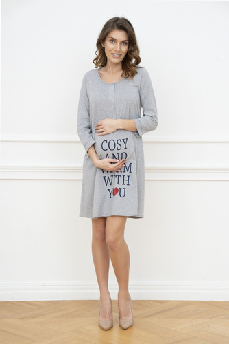 Balsam Koszula ciążowa i do karmienia. 3/4rękaw Italia Fashion - melanż