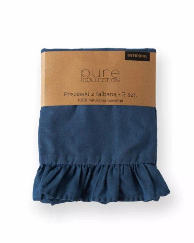 Pure 23 Pościel bawełniana jednobarwna Detexpol denim