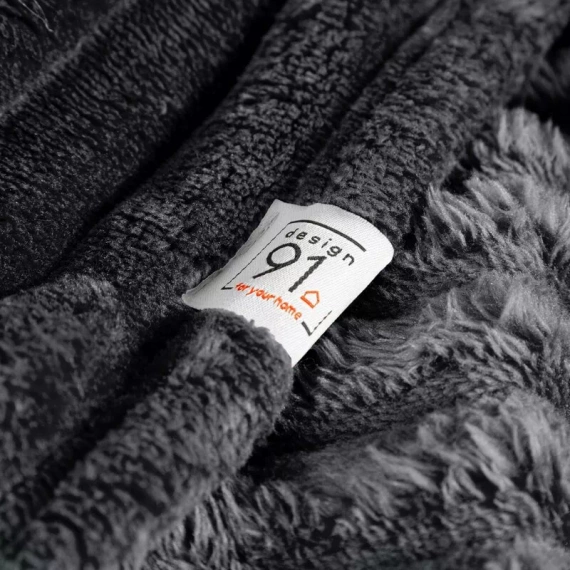 Soft koc narzuta z mikrofibry Designe91 stalowy