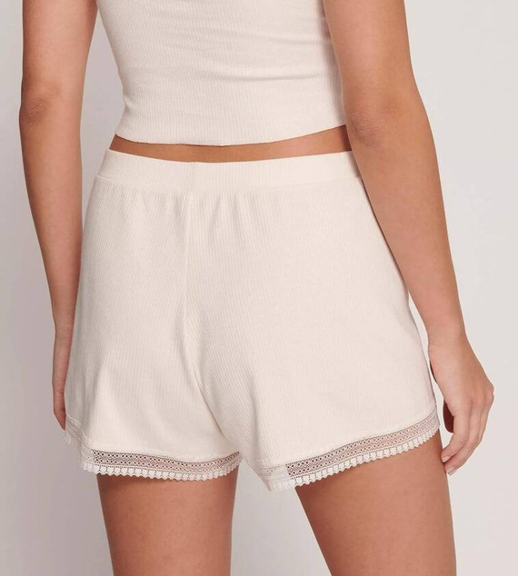 GO Ribbed Short krótkie spodenki piżamowe Sloggi - Angora