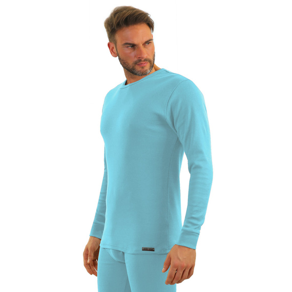 111 Podkoszulek bawełniany z długim rękawem Sesto Senso- niebieski