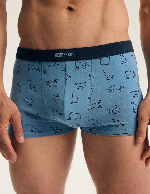 Bokserki Męskie Henderson 46100 Fur2 2-Pak Bawełniane z Szeroką Gumą Logo