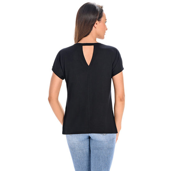 219201 Cora Bluzka damska bambusowa Teyli - czarny