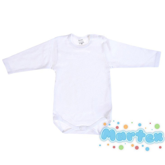 Body gładkie białe długi rękaw Martex