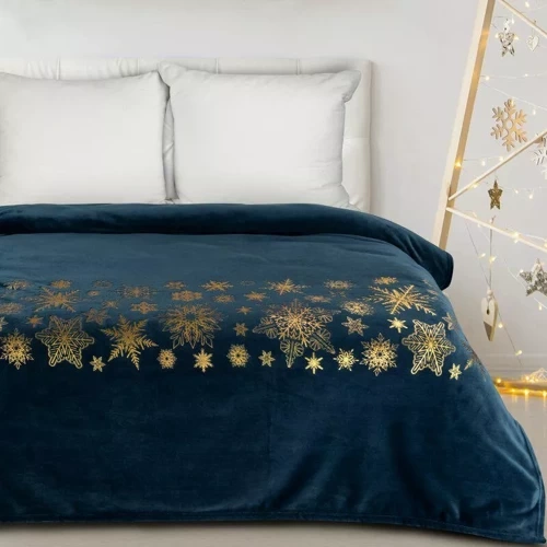 Joy 3 Koc świąteczny gwiazdki Eurofirany granatowy