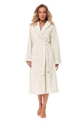 2323 Monique Szlafrok Damski długi L&L ecru