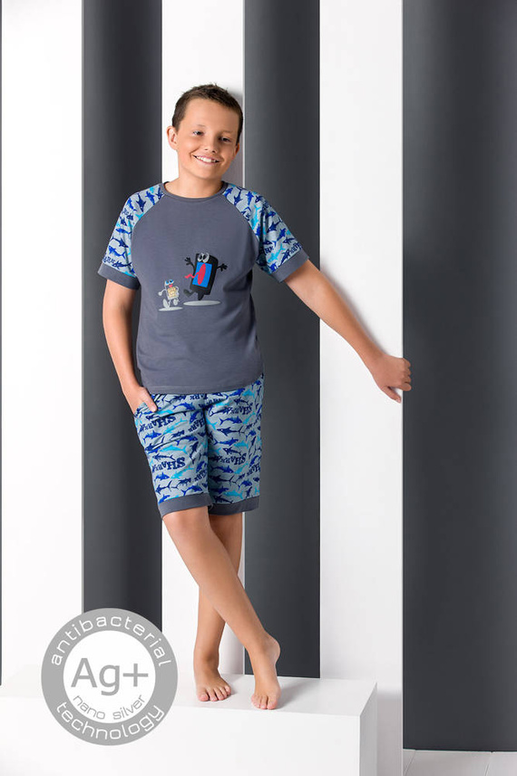 PY2008 Piżama chłopięca Passion grafit