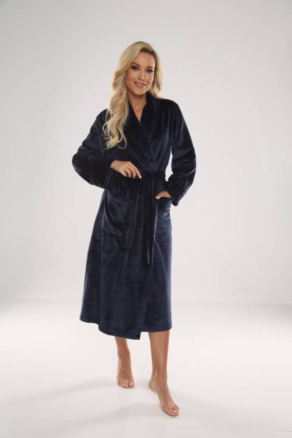 628 Abigail Długi Szlafrok damski Forex - granat