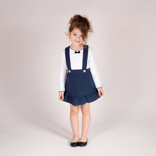 163568 Bluzka z długim rękawem "Magia Świąt" Nicol - czarna kokardka