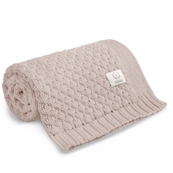 Bubbles Koc z wełny merino Yosoy Cocoa Milk– naturalny, hipoalergiczny, dwustronny