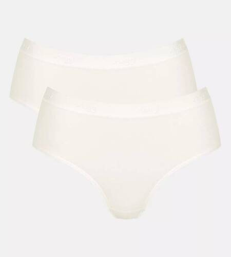 Go Casual Midi Figi Damskie 2-pak Sloggi - silk white