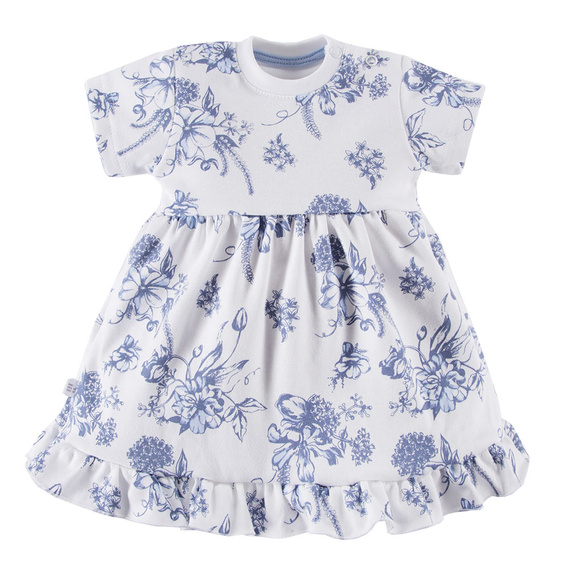 Botanic Sukienka z krótkim rękawem Eevi - biały druk