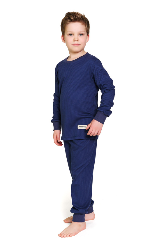 7351 Bawełniana piżama dziecięca Doctor Nap – klasyka komfortu - navy blue