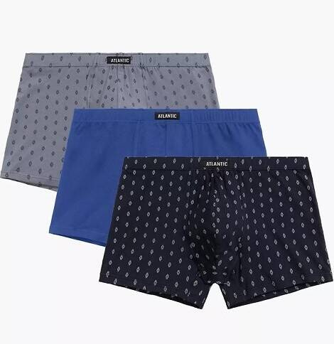 3MH-195 Bokserki męskie Atlantic - granatowy-niebieski-szary