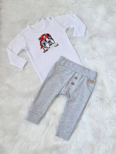 Pirat Body z długim rękawem Bambarillo biały