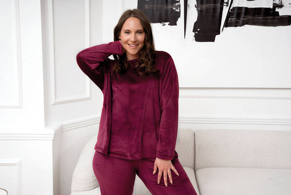 Akara Komplet damski Italian Fashion - bordowy