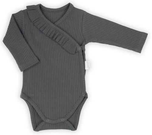 188100 Nela Kopertowe Body z długim rękawem Nicol - grafit