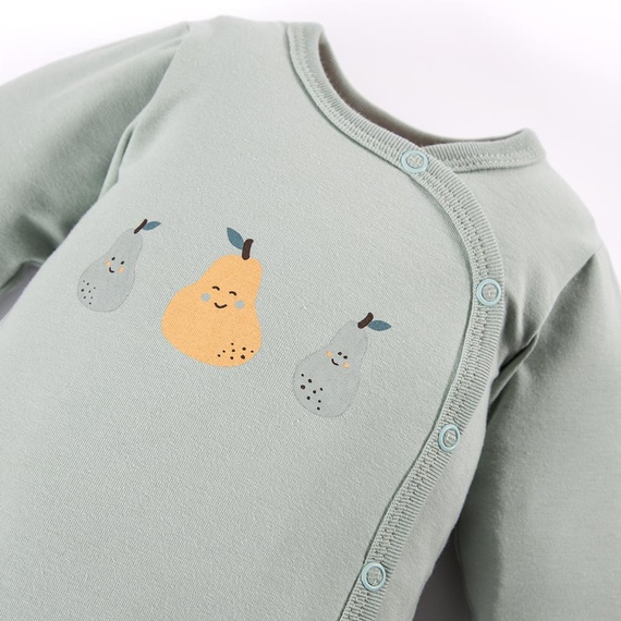 Pearfect Body rozpinane z długim rękawem Eevi - zielone