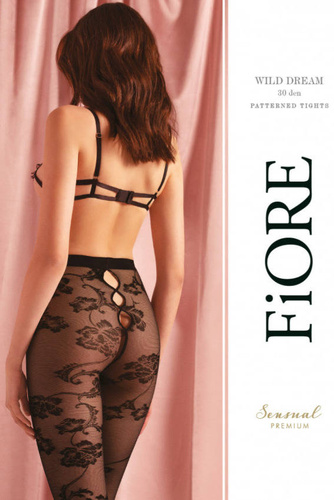 5040 Wild Dream Rajstopy Fiore - black