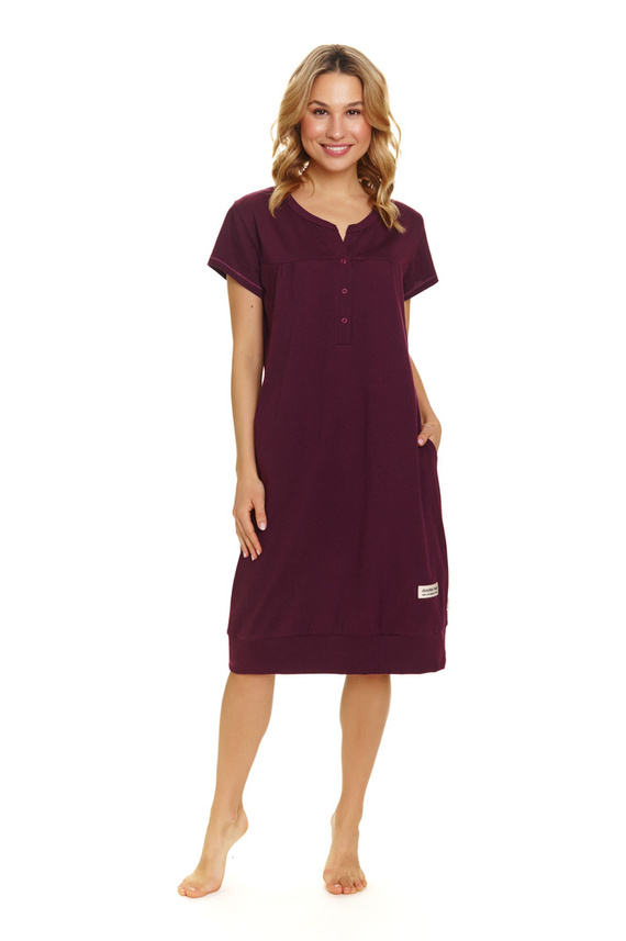 4348 Koszula Nocna ciążowa i do karmienia Doctor Nap - burgundy